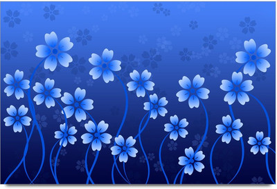75% OFF on 3D Blue Flawers Paper Print 75% OFF on 3D Blue Flawers Paper Print