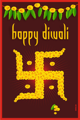 16% OFF on Poster - Good Wishes for a joyous Diwali and a Happy New Year Paper Print