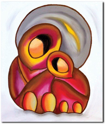 69% OFF on Stybuzz Mother And Son Modern Art Frameless Canvas Art 69% OFF on Stybuzz Mother And Son Modern Art Frameless Canvas Art