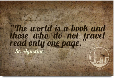 53% OFF on The World is a book and those who do not travel quote. Laminated Poster Paper Print