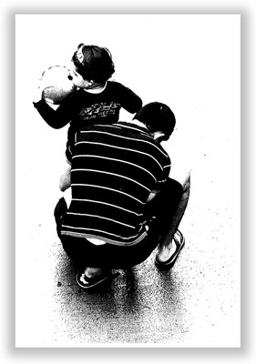 50% OFF on Father and Child Illustration Paper Print