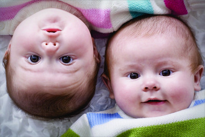 75% OFF on AMY Two Cute Baby Face 3D Poster