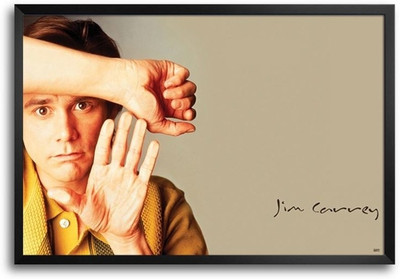 53% OFF on Jim Carrey Funny Fp00004115 Framed Photographic Paper