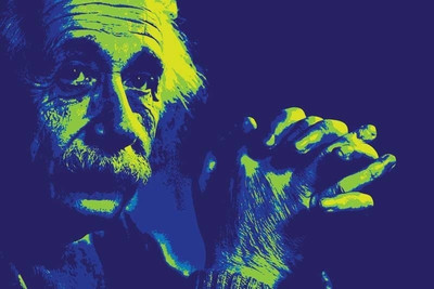 57% OFF on Albert Einstein - Green Paper Print