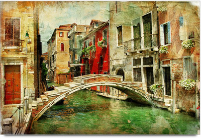 75% OFF on Amy Unique Sketch of a City with a Bridge in Between 3D Poster