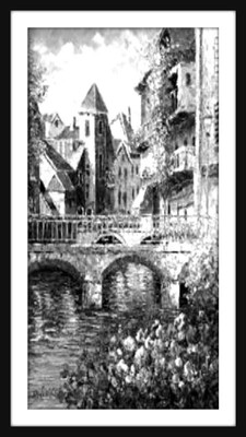 37% OFF on City Under Water Painting Fine Art Print