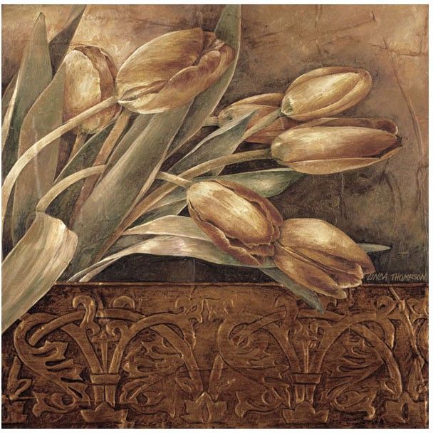 Montage - Copper Tulips II Fine Art Print