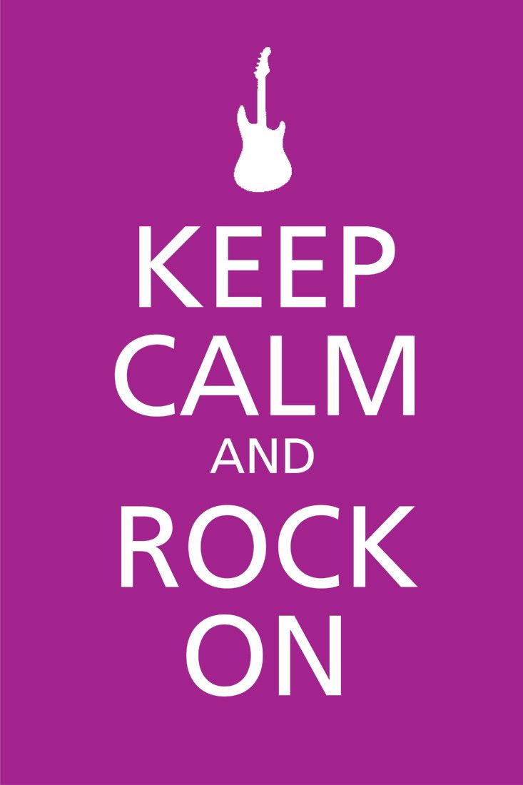 Keep Calm and Rock On Paper Print Quotes & Motivation posters in