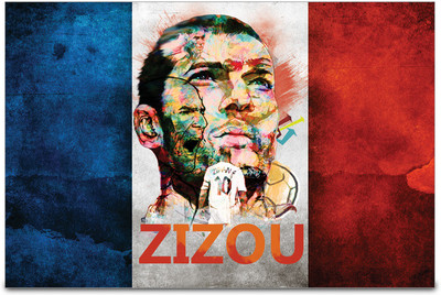 53% OFF on Shopmantra Zizou Zidane France Football Poster Paper Print