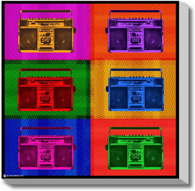 Multi Boombox Pop Canvas Art