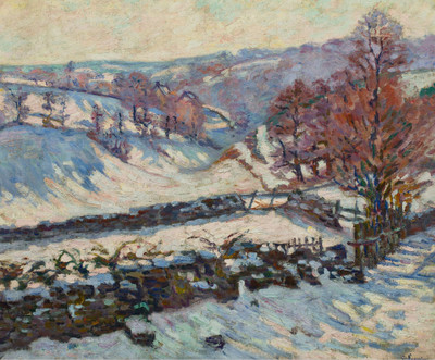 25% OFF on Print of Snowy Landscape at Crozant Canvas Art