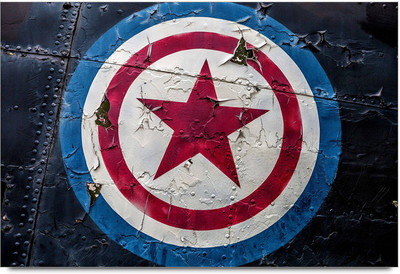 62% OFF on Captai America Symbol Paper Print