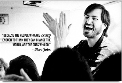 53% OFF on People Who Are Crazy Enough Quote By Steve Jobs Laminated Poster Paper Print