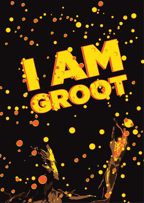 I AM GROOT designed by Arjun Arunkumar Paper Print