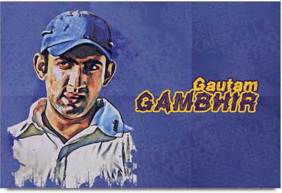 53% OFF on Gautam Gambhir The Knight Riders Laminated Poster Paper Print