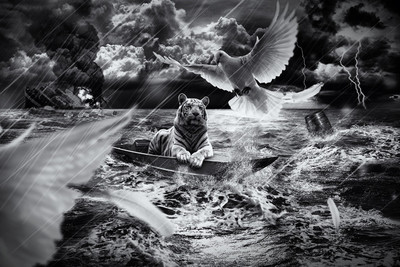 31% OFF on Tiger In The Sea Paper Print 31% OFF on Tiger In The Sea Paper Print