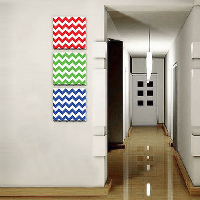 RGB Chevron - Triptych Fine Art Print