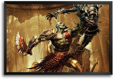 46% OFF on God Of War Character Artwork Laminated Framed Paper Print