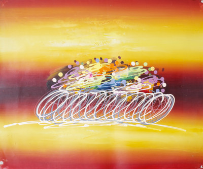 27% OFF on Handmade Oil Painting On Canvas - Race in Summer By ArtSIngh (26 x 24 inch) Canvas Art