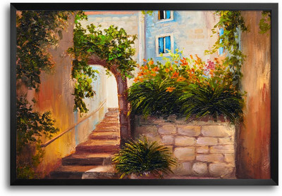 46% OFF on Crayon Canvas Home Painting Laminated Framed Paper Print