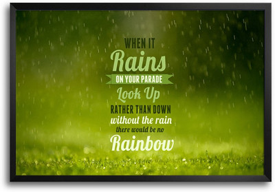 46% OFF on ShopMantra When it Rains Quote Laminated Frame Poster Paper Print 46% OFF on ShopMantra When it Rains Quote Laminated Frame Poster Paper Print