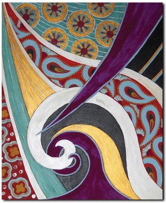 63% OFF on Stybuzz Purple Swirl Painting Art Canvas Art