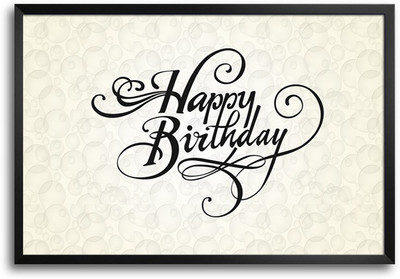 46% OFF on Happy Birthday -SMFP00002265 Laminated Framed Paper Print