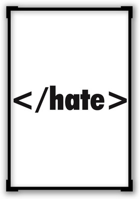 50% OFF on HTML Hate Code Minimalist Framed Poster Paper Print