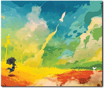 69% OFF on Stybuzz Dreamy Painting Art Frameless Canvas Art