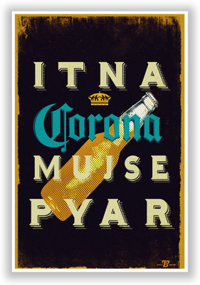 50% OFF on PosterGuy Mujhse Itna Pyar Corona Parody Funny Graphic Illustration Poster Paper Print