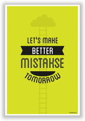27% OFF on PosterGuy Make Better Mistakes Motivational Poster Paper Print