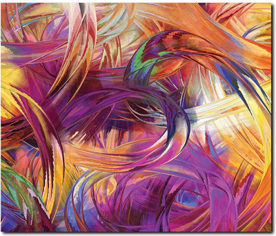 69% OFF on Stybuzz Multicolor Storke Art Painting Frameless Canvas Art