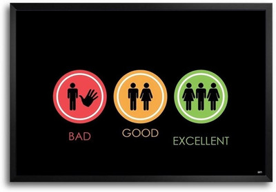 74% OFF on Bad Good Excellent Fp00004172 Framed Photographic Paper