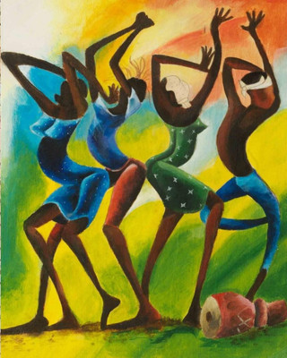 79% OFF on Canvas Painting without Frame - African Figures Canvas Art