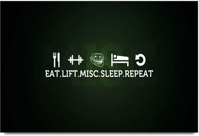 34% OFF on Amy Eat Lift Sleep Repeat quote 3D Poster