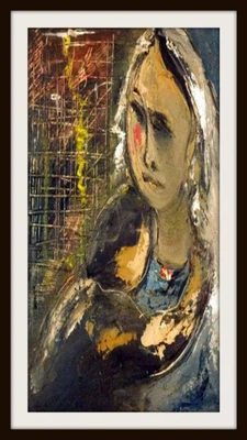 37% OFF on Mother & Son Painting Fine Art Print