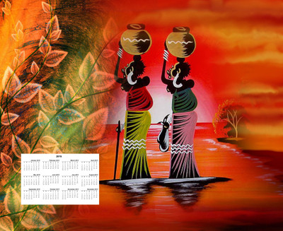 77% OFF on Mesleep Happy New Year 2015 Painting Without Frame. Canvas Art