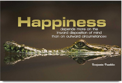 53% OFF on Happiness Depends More On The Inward by Benjamin Franklin Laminated Poster Paper Print