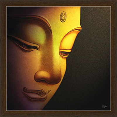 16% OFF on Outstanding Art Gautam Buddha Frame By Returnfavors Canvas Art