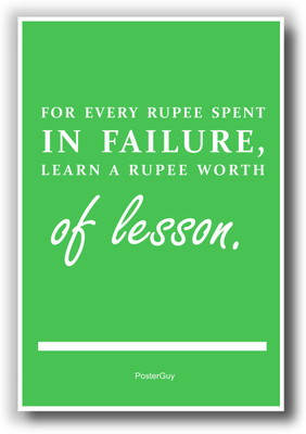 27% OFF on Every Rupee Inspirational Quote Poster Paper Print