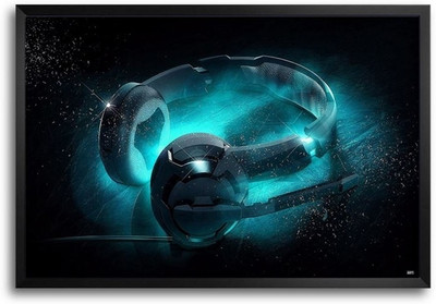 74% OFF on Headphones Magic Fp00004218 Framed Photographic Paper