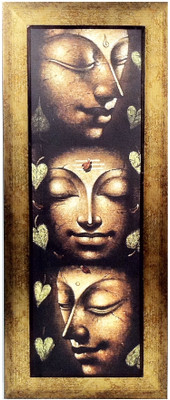 29% OFF on Three faced buddha for peace in all directions mounted on a fibre frame mounted on a fibre frame Fine Art Print