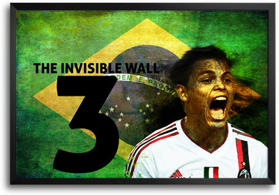 46% OFF on Shopmantra Thiago Silva Brazil Football Laminated Frame Poster Paper Print