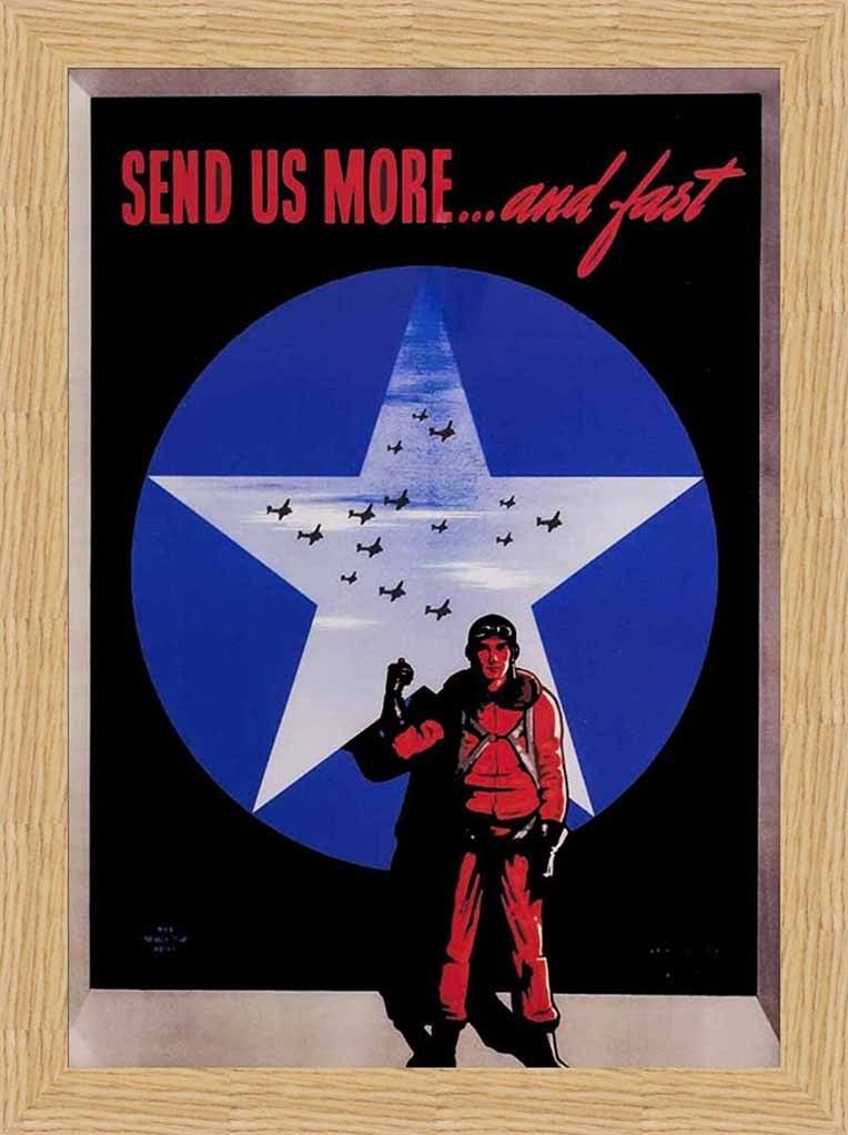 54% OFF on Send us more and fast Air plane Framed Poster Fine Art Print