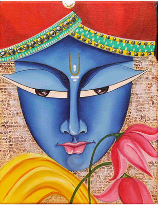 33% OFF on Painting without Frame Art Krishna-22 (22X34) Canvas Art