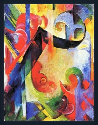 2% OFF on Broken Forms By Franz Marc - ArtsNyou Printed Paintings Canvas Art