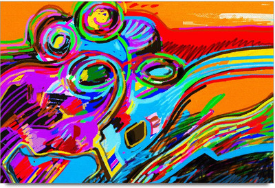 75% OFF on Amy Monster Colourful Designer Pattern 3D Poster