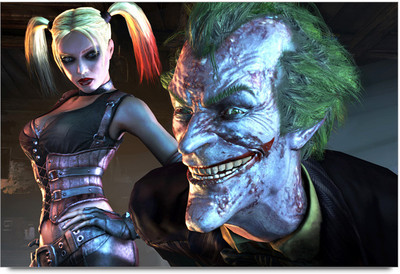 62% OFF on Joker With Supergirl Paper Print