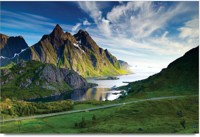 75% OFF on Amy Beautiful Way Side of Lake Scenery Paper Print 75% OFF on Amy Beautiful Way Side of Lake Scenery Paper Print