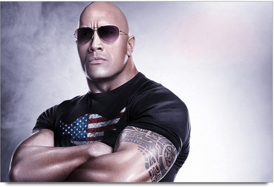 75% OFF on The Rock Superstar Paper Print